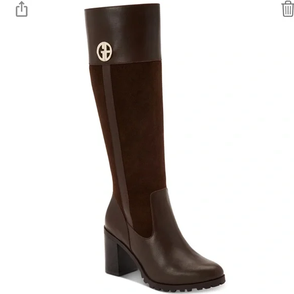 Giani Bernini Kaidyn Lug Sole Riding Boots -memory foam - Picture 1 of 7